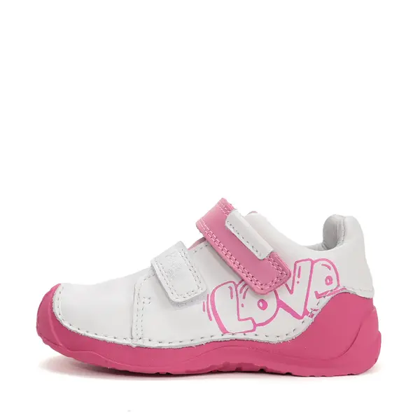 Pantofi din piele naturala cu supinatie pentru fete, Ponte20, alb_DA03-6-1692-23_Pebebe