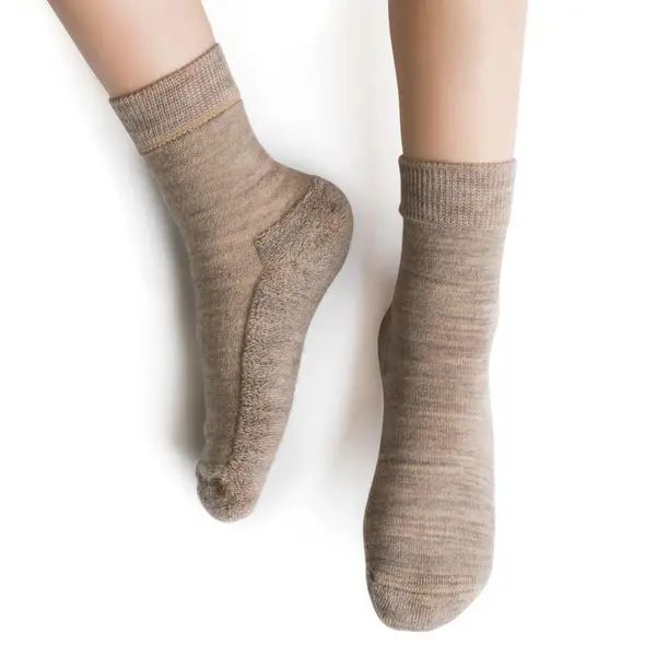 Șosete din lână merinos pentru copii, bej melanj, călduroase, STEVEN_UD001190G_Pebebe