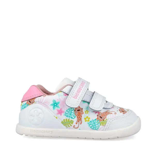 Pantofi Barefoot Biomecanics Wider, Piele Naturala, Alb cu Imprimeu Leoparzi_262156-A050-24_Pebebe