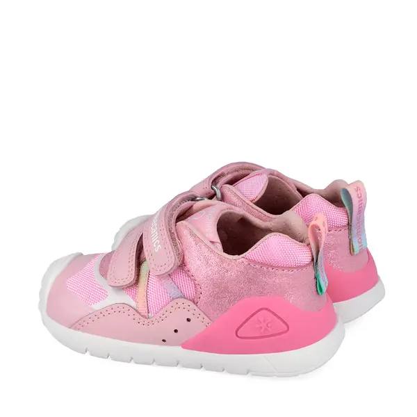 Pantofi Biomecanics fete, Biogateo Casual, primii pasi  – Roz Metalizat și Mesh Respirabil_262103-A032-19_Pebebe