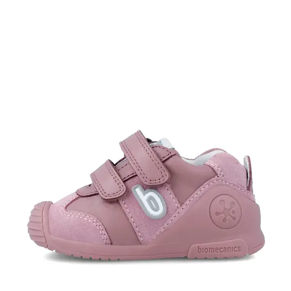 Pantofi copii, piele naturala, Biogateo Sport, roz inchis, Biomecanics_221002-B165-19_Pebebe