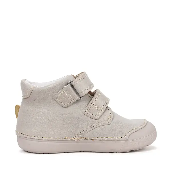 Pantofi D.D. Step baieți, piele naturala, primii pași, talpa felxibilă, crem, design elefant_S066-61158-20_Pebebe
