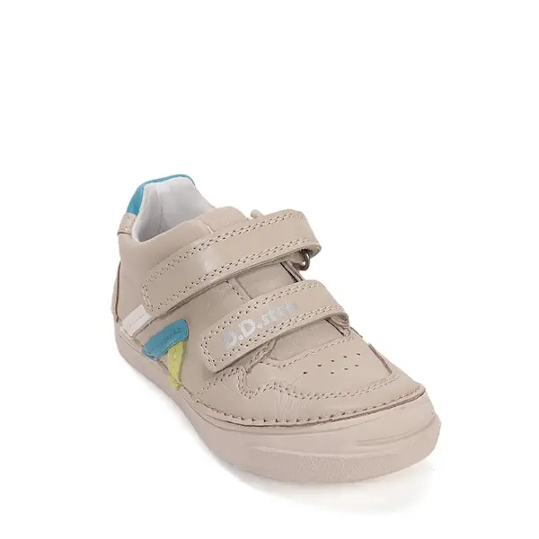 Pantofi D.D Step baieti, piele naturala, talpă flexibilă crem_S040-61252M-25_Pebebe