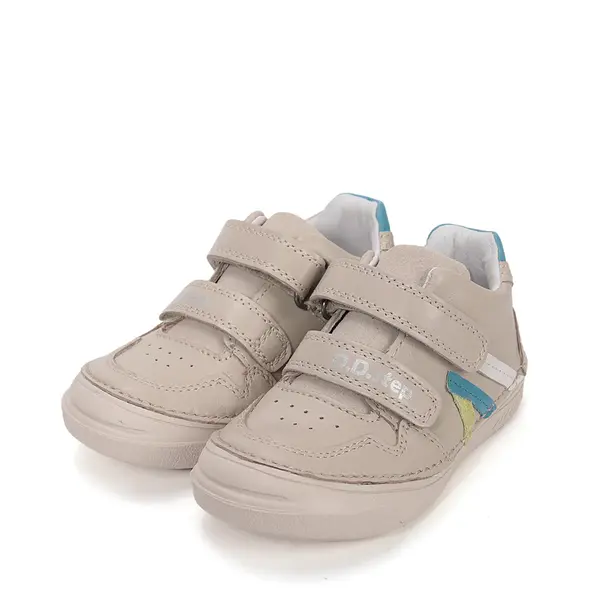 Pantofi D.D Step baieti, piele naturala, talpă flexibilă crem_S040-61252M-25_Pebebe