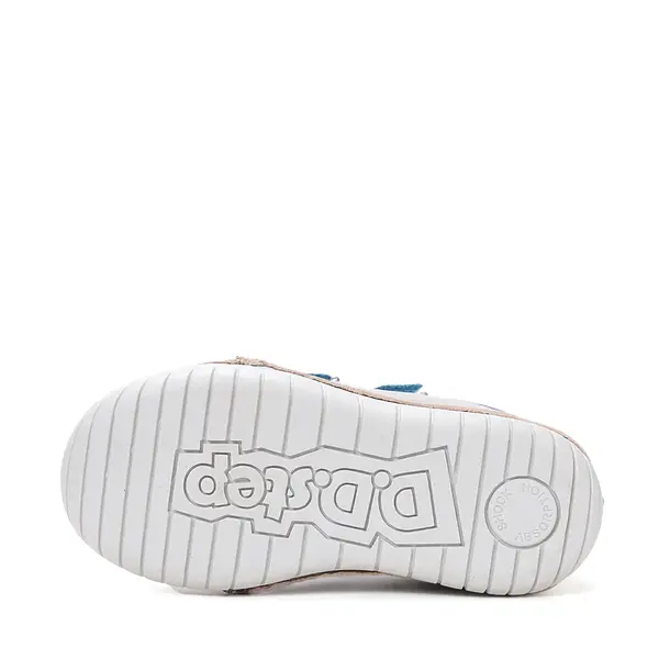 Pantofi D.D Step baieti, piele naturala, talpă flexibilă, LED, gri deschis_S050-61691AM-30_Pebebe