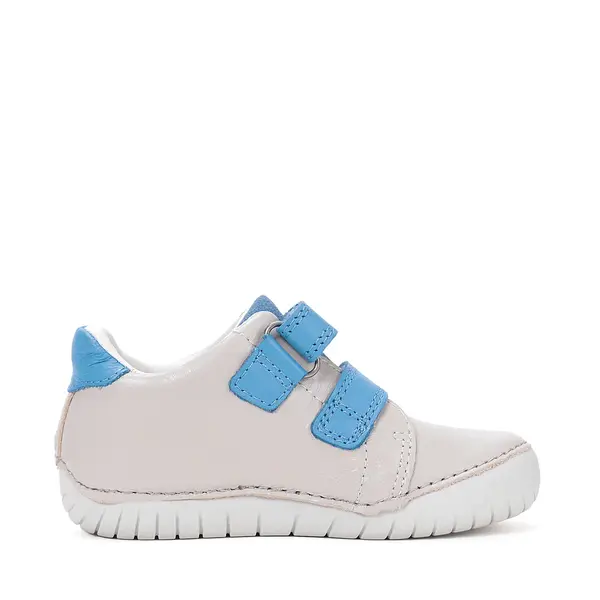 Pantofi D.D Step baieti, piele naturala, talpă flexibilă, LED, gri deschis_S050-61691AM-30_Pebebe