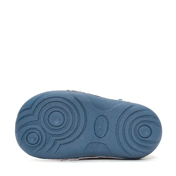 Pantofi D.D. Step băieți, primii pasi, piele naturala, talpa flexibila, gri cu urs_S015-61472B-19_Pebebe