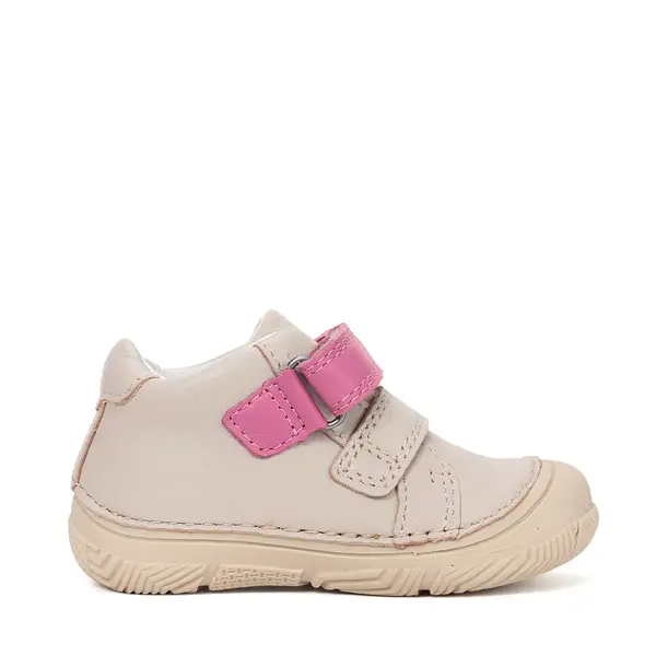 Pantofi D.D Step fete, piele naturală, captuseală din piele, talpă flexibilă, crem,design cu inimioară_S082-61694B-23_Pebebe