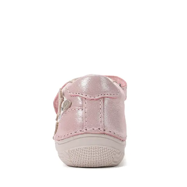 Pantofi D.D Step Fete, piele naturală, captuseală din piele, talpă flexibilă, roz sidef, cu pisicuța_S082-61703F-20_Pebebe