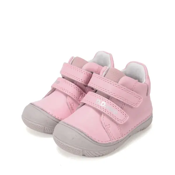 Pantofi D.D Step fete, piele naturală, captuseală din piele, talpă flexibilă, roz deschis_S082-61125F-25_Pebebe