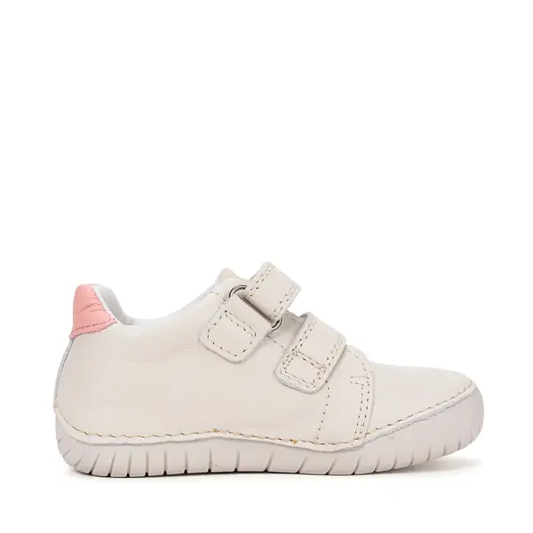 Pantofi D.D Step fete, piele naturala, talpă flexibilă, LED, crem cu unicorn_S050-61970M-28_Pebebe