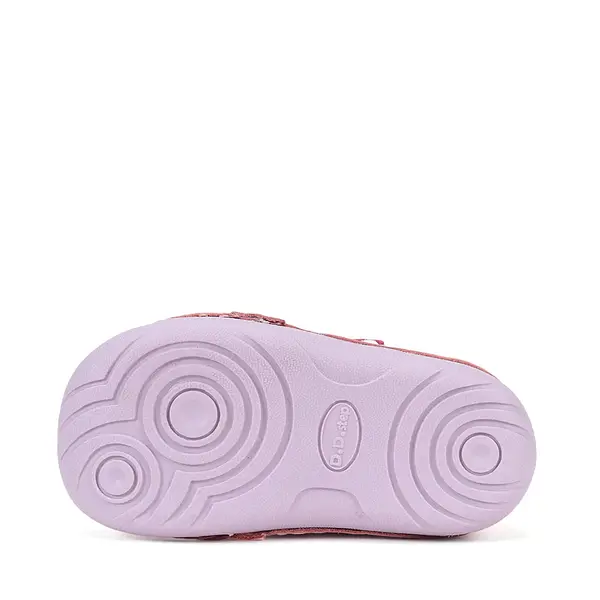 Pantofi D.D. Step fete, primii pasi, piele naturala, talpa flexibila, roz cu pisică_S015-61267-24_Pebebe