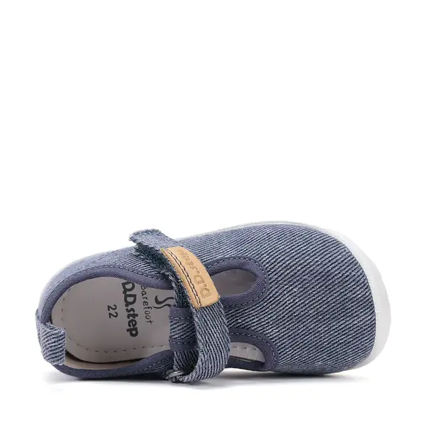 Pantofi de interior pentru copii, decupati, material textil, talpa flexibila, bleumarin, D.D Step_C086-61089A-20_Pebebe