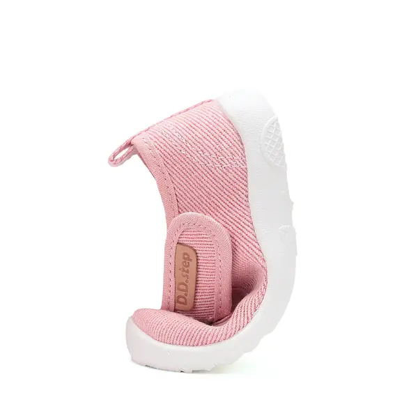 Pantofi de interior pentru copii, decupati, material textil, talpa flexibila, roz, D.D Step_C086-61730M-30_Pebebe