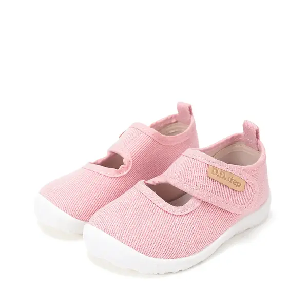 Pantofi de interior pentru copii, decupati, material textil, talpa flexibila, roz, D.D Step_C086-61730M-30_Pebebe