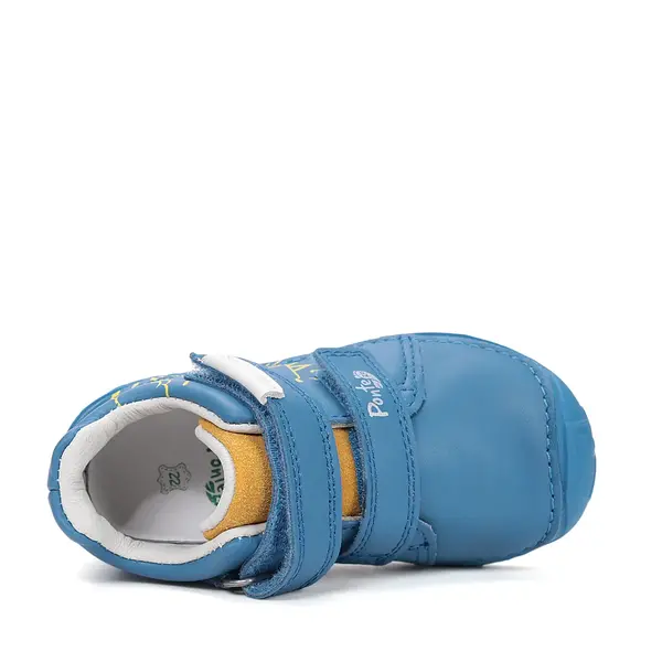 Pantofi din piele naturala cu supinatie pentru băieți, Ponte20, albastru_DA03-6-1956A-23_Pebebe