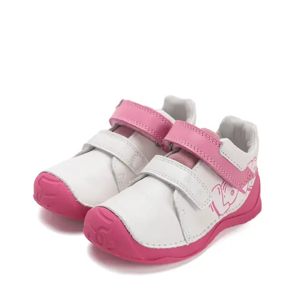 Pantofi din piele naturala cu supinatie pentru fete, Ponte20, alb_DA03-6-1692-24_Pebebe