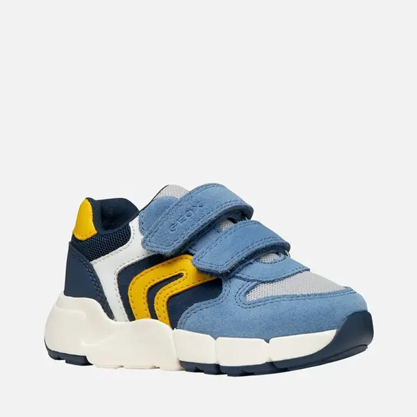 Pantofi Geox Baieti, piele naturala, brant antibacterian, Flexyper mini, albastru_B656GC-01422-C4261-20_Pebebe