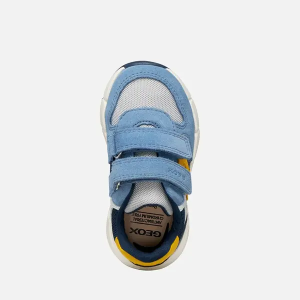 Pantofi Geox Baieti, piele naturala, brant antibacterian, Flexyper mini, albastru_B656GC-01422-C4261-22_Pebebe