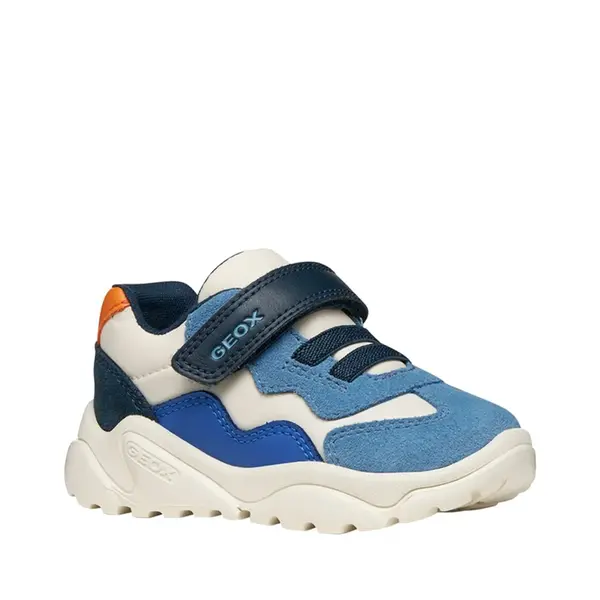 Pantofi Geox Baieti, piele naturala,  brant antibacterian, Geox Respira, Ciufciuf, alb, albastru_B455RB-0FU22-C0652-21_Pebebe