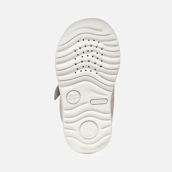 Pantofi Geox fete, piele naturala, talpa felexibila, Macchia, bej_B164PA-00778-C5000-18_Pebebe