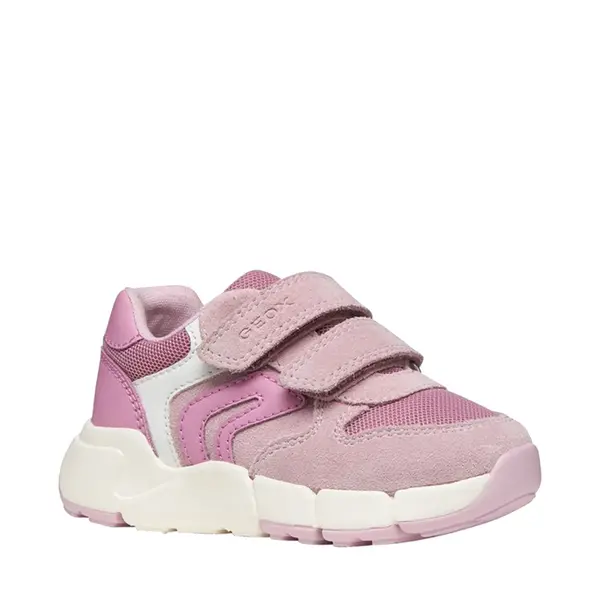 Pantofi Geox Fete, piele naturala, brant antibacterian, Flexyper mini, roz_B656NA-01422-C8314-21_Pebebe