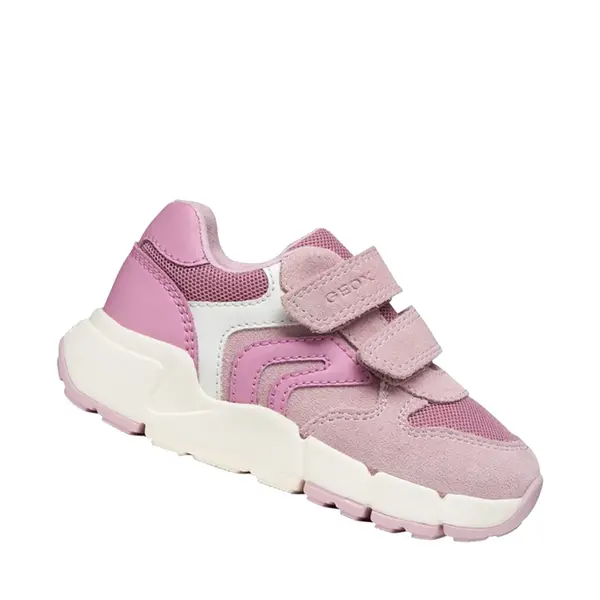 Pantofi Geox Fete, piele naturala, brant antibacterian, Flexyper mini, roz_B656NA-01422-C8314-20_Pebebe