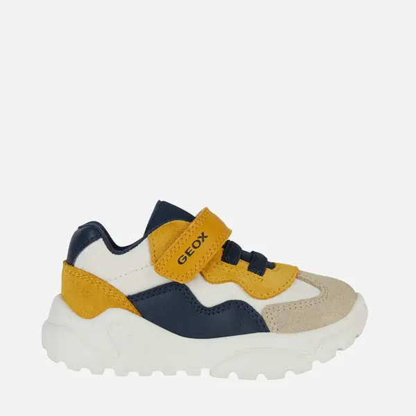 Pantofi Geox băieți, piele naturala,  brant antibacterian, Geox Respira, Ciufciuf, bej, mustar_B455RB-0FU22-CQ62P-20_Pebebe