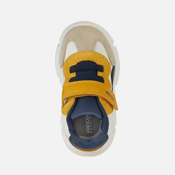 Pantofi Geox băieți, piele naturala,  brant antibacterian, Geox Respira, Ciufciuf, bej, mustar_B455RB-0FU22-CQ62P-20_Pebebe