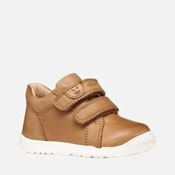 Pantofi Geox băieți, piele naturala, talpa felexibila, Macchia, maro_B254NB-000CL-C6627-18_Pebebe