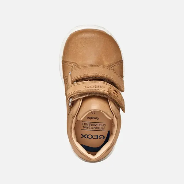 Pantofi Geox băieți, piele naturala, talpa felexibila, Macchia, maro_B254NB-000CL-C6627-18_Pebebe