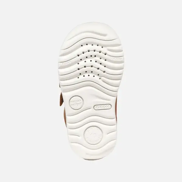 Pantofi Geox băieți, piele naturala, talpa felexibila, Macchia, maro_B254NB-000CL-C6627-18_Pebebe