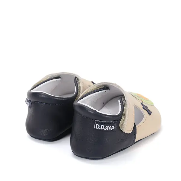 Pantofi interior D.D Step, piele naturala, crem cu avocado_K1596-61771-18/19_Pebebe
