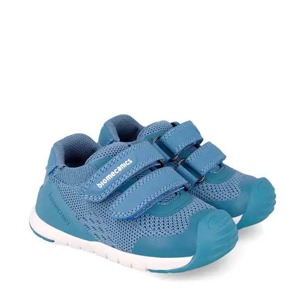 Pantofi Sport Biomecanics Baieti, Biogateo Sneaker, material textil, Albastru_262136-B556-19_Pebebe