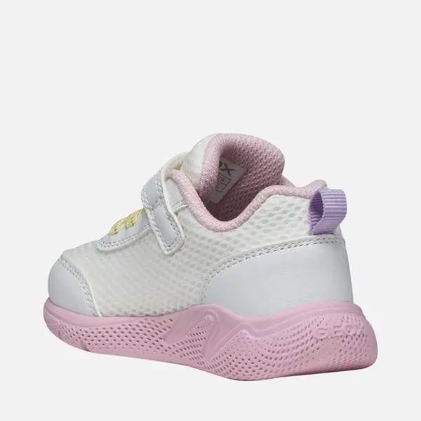 Pantofi sport Geox fete, material textil, talpa flexibila, Sprintye, alb_B454TD-01454-C0406-20_Pebebe