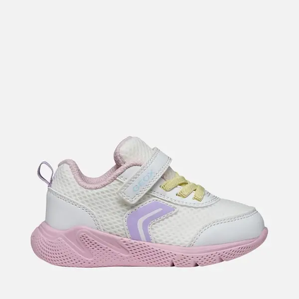 Pantofi sport Geox fete, material textil, talpa flexibila, Sprintye, alb_B454TD-01454-C0406-25_Pebebe