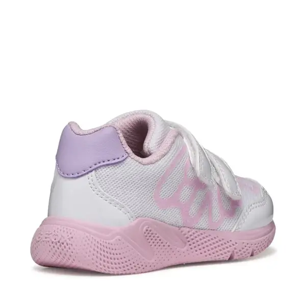 Pantofi sport Geox fete, material textil, talpa flexibila, Sprintye, alb design cu floare_B654TA-0GNHH-C1060-24_Pebebe