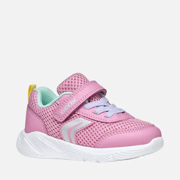 Pantofi sport Geox fete, material textil, talpa flexibila, Sprintye, roz_B454TD-01454-CE83B-25_Pebebe