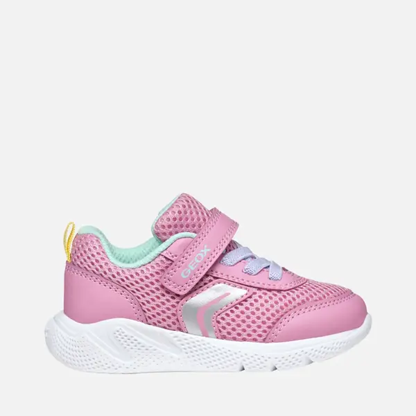 Pantofi sport Geox fete, material textil, talpa flexibila, Sprintye, roz_B454TD-01454-CE83B-25_Pebebe