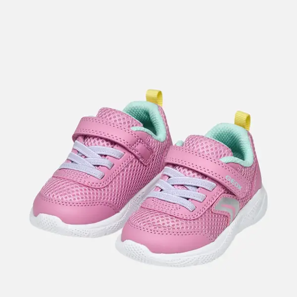 Pantofi sport Geox fete, material textil, talpa flexibila, Sprintye, roz_B454TD-01454-CE83B-25_Pebebe
