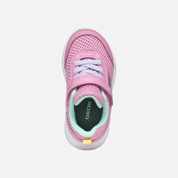 Pantofi sport Geox fete, material textil, talpa flexibila, Sprintye, roz_B454TD-01454-CE83B-25_Pebebe