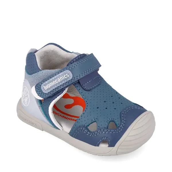 Sandale Biomecanics baieti, talpa flexibila, protectie degete, Biogateo Casual, albastru_262128-A631-20_Pebebe