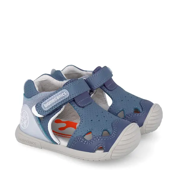 Sandale Biomecanics baieti, talpa flexibila, protectie degete, Biogateo Casual, albastru_262128-A631-20_Pebebe