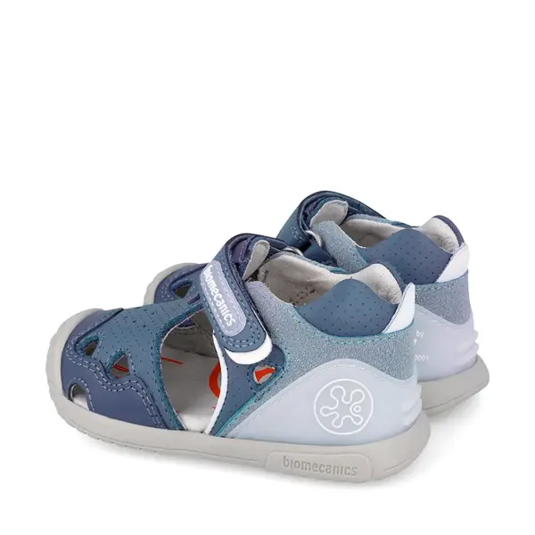 Sandale Biomecanics baieti, talpa flexibila, protectie degete, Biogateo Casual, albastru_262128-A631-20_Pebebe