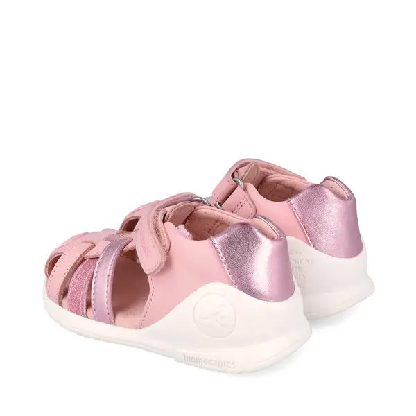 Sandale Biomecanics fete, Biogateo Fenix, Piele Naturala, Roz cu Barete Glitter_262150-A032-24_Pebebe