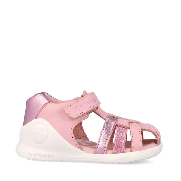 Sandale Biomecanics fete, Biogateo Fenix, Piele Naturala, Roz cu Barete Glitter_262150-A032-24_Pebebe