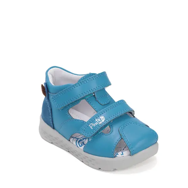 Sandale cu supinatie, Ponte20, piele naturala, albastru design cu ursulet_DA05-6-1256A-22_Pebebe