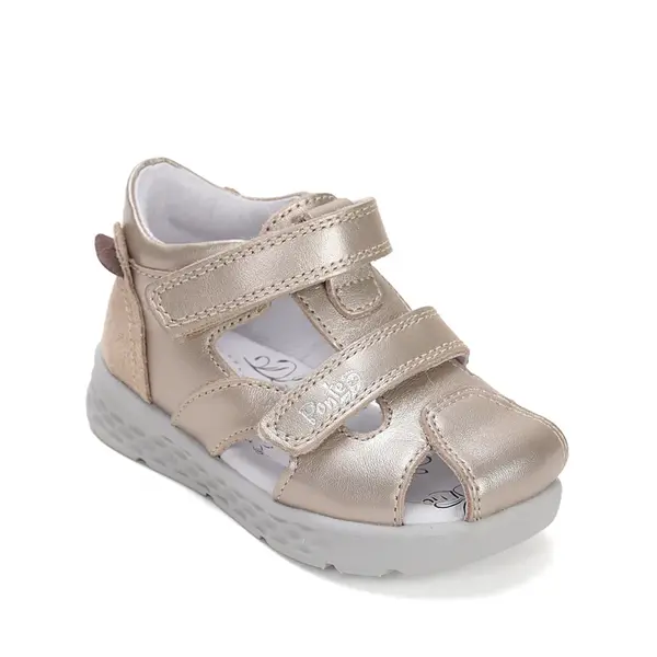 Sandale cu supinatie, Ponte20, piele naturala, auriu, design cu ursulet_DA05-6-1256B-22_Pebebe