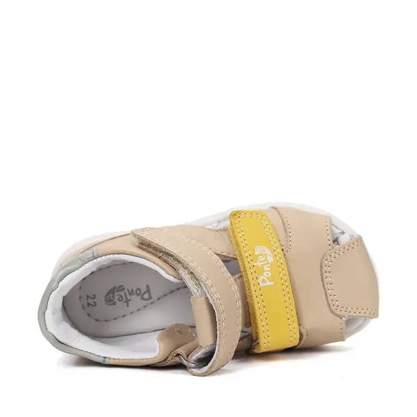 Sandale cu supinatie, piele naturala, crem, Ponte20_DA05-6-1808A-23_Pebebe