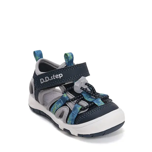 Sandale D.D Step băieți cu uscare rapidă, material textil, bleumarin_G065-61599AM-26_Pebebe